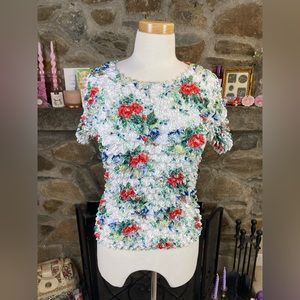 Floral Popcorn Top